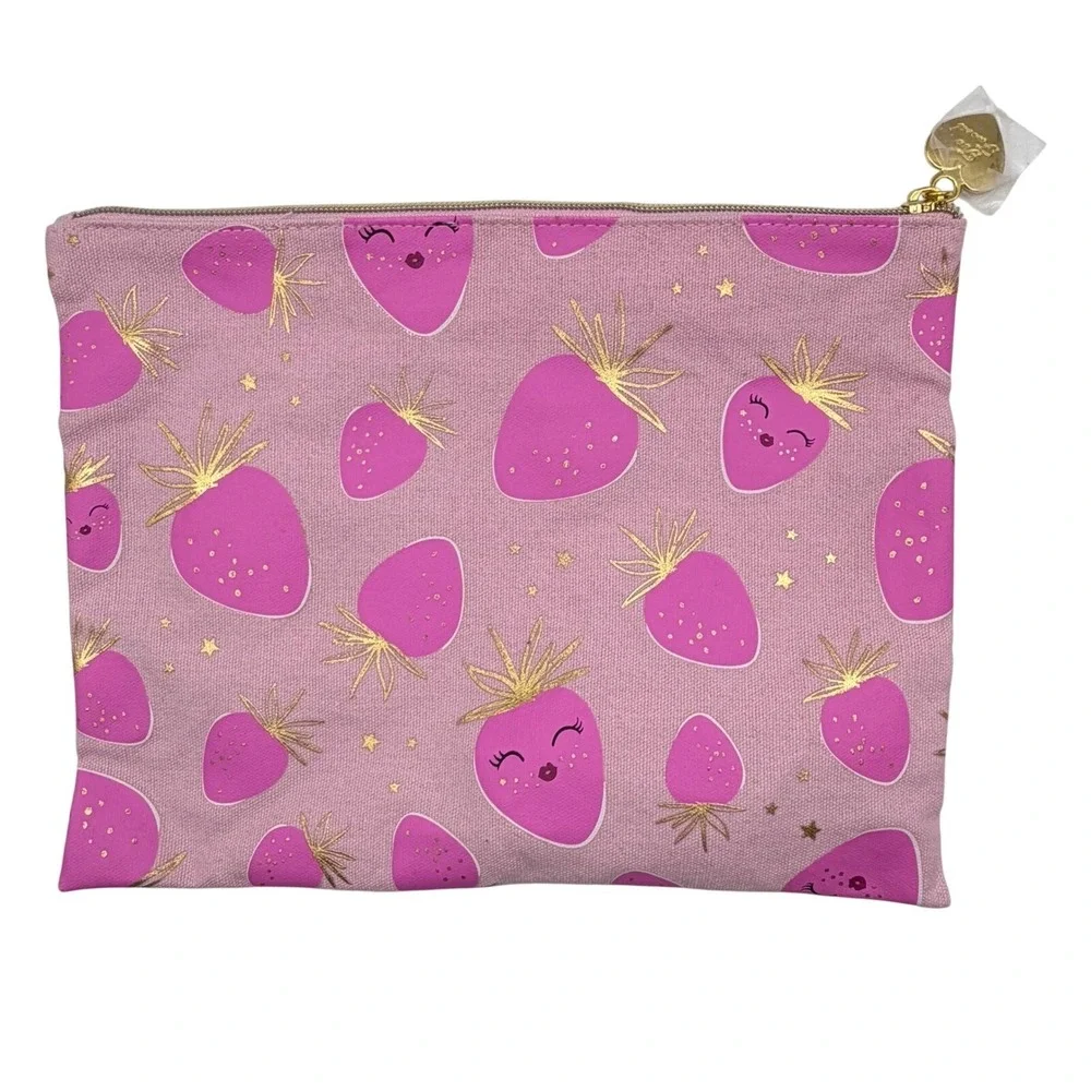 Too Faced Lip Gloss Set includes Sunset Crush and Yummy Rummy and Makeup Bag NEW